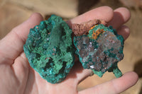 Natural Dioptase & Malachite Specimens  x 6 From Likasi, Congo