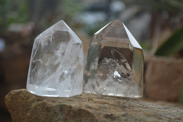 Polished Clear Quartz Crystal Points  x 6 From Madagascar