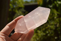 Polished Gemmy Pink Rose Quartz Double Terminated Points  x 6 From Ambatfinhandrana, Madagascar - TopRock