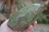 Polished Green Chrysoprase Standing Free Forms  x 2 From Madagascar - TopRock