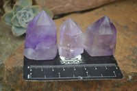 Polished Small Window Amethyst Points x 12 From Madagascar