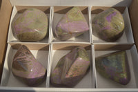 Polished Stichtite & Serpentine Free Forms x 6 From Barberton, South Africa