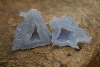 Natural Etched Blue Chalcedony Specimens  x 35 From Nsanje, Malawi