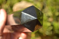 Polished Pitch Black Basalt Points/Prisms x 5 From Madagascar - TopRock