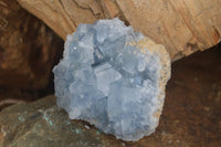 Natural Blue Celestite Crystal Specimens  x 6 From Madagascar - Toprock Gemstones and Minerals 