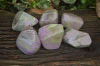 Polished Stichtite & Serpentine Free Forms x 6 From Barberton, South Africa