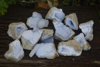 Natural Blue Lace Agate Geode Specimens  x 12 From Nsanje, Malawi - Toprock Gemstones and Minerals 