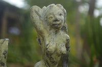 Polished Leopard Stone Mermaid Carving x 1 From Zimbabwe - TopRock