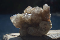 Natural Cascading White Phantom Smokey Quartz Clusters  x 2 From Luena, Congo - Toprock Gemstones and Minerals 