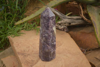 Polished Purple Lepidolite Point  x 1 From Madagascar