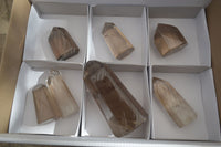 Polished  Stunning Smokey Quartz Points  x 7 From Madagascar