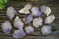 Natural Window Amethyst Quartz Crystals  x 12 From Ambatondrazaka, Madagascar - Toprock Gemstones and Minerals 