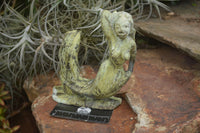 Polished Leopard Stone Mermaid Carving x 1 From Zimbabwe - TopRock