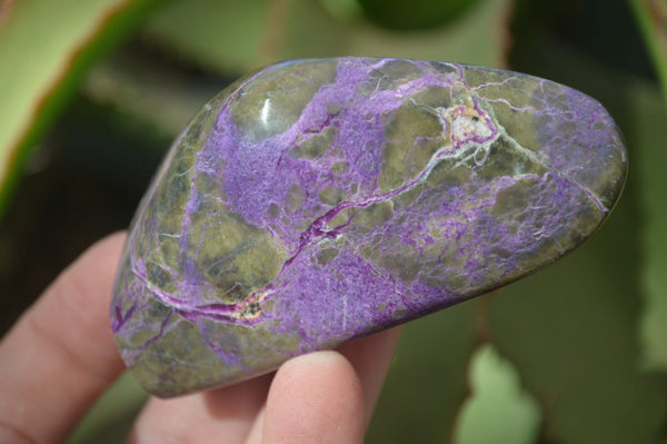 Polished Purple Stichtite Standing Free Forms x 6 From Barberton, South Africa