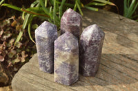 Polished Purple Lepidolite Towers With Pink Rubellite x 6 From Madagascar - TopRock