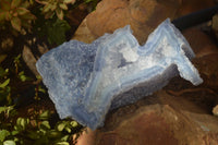 Natural Etched Blue Chalcedony Agate Specimen x 1 From Nsanje, Malawi