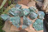 Natural Rough Green Jade Specimens  x 12 From Swaziland - Toprock Gemstones and Minerals 