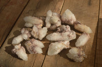 Natural White Fairy Spirit Quartz Clusters x 12 From Boekenhouthoek, South Africa