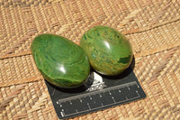 Polished Green Verdite Palm Stones  x 12 From Zimbabwe - TopRock