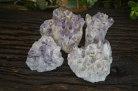 Natural Sugar Amethyst Clusters  x 4 From Zambia