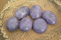 Polished Large Lepidolite Palm Stones  x 6 From Zimbabwe