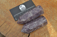 Polished Purple Lepidolite Towers With Pink Rubellite x 6 From Madagascar - TopRock