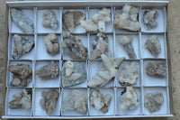 Natural Rare Hollow "Snow" Quartz Specimens (Some With Dog Tooth Calcite Crystals) x 24 From Albert Mountain, Lesotho - TopRock