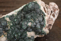 Natural Rare Ball Malachite On Drusy Quartz & Dolomite Matrix Specimens  x 2 From Kambove, Congo