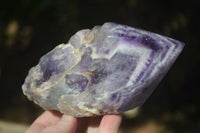 Polished "Witches Hat" Chevron Amethyst Crystals  x 4 From Madagascar - Toprock Gemstones and Minerals 