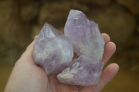 Natural Single Jacaranda Amethyst Crystals x 12 From Mumbwe, Zambia