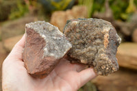 Natural Drusy Dolomite With Malachite On Hematite Matrix  x 4 From Kakanda, Congo - TopRock