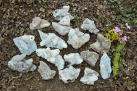 Natural Rare Hollow "Snow" Quartz Specimens (Some With Dog Tooth Calcite Crystals) x 24 From Albert Mountain, Lesotho - TopRock