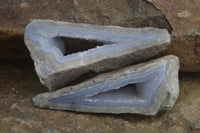 Polished Blue Lace Agate Geodes  x 6 From Nsanje, Malawi - Toprock Gemstones and Minerals 