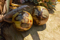 Polished Septarian (Calcite & Aragonite) Spheres  x 6 From Mahajanga, Madagascar - TopRock