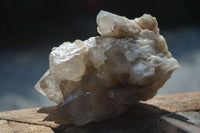 Natural Cascading White Phantom Smokey Quartz Clusters  x 3 From Luena, Congo - Toprock Gemstones and Minerals 