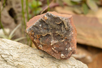 Natural Drusy Dolomite With Malachite On Hematite Matrix  x 4 From Kakanda, Congo - TopRock