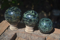 Polished Stromatolite / Kambamba Jasper Spheres  x 4 From Madagascar - Toprock Gemstones and Minerals 