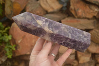 Polished Purple Lepidolite Point  x 1 From Madagascar