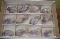 Natural Single Jacaranda Amethyst Crystals  x 12 From Zambia - Toprock Gemstones and Minerals 