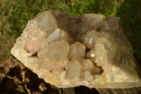 Natural Malachite Infused Cascading White Phantom Smokey Quartz Cluster x 1 From Luena, Congo - TopRock