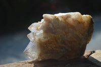 Natural Cascading White Phantom Smokey Quartz Clusters  x 3 From Luena, Congo - Toprock Gemstones and Minerals 