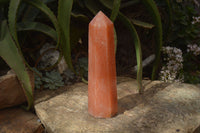 Polished Orange Twist Calcite Tower x 1 From Maevantanana, Madagascar