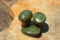 Polished Green Verdite Palm Stones  x 12 From Zimbabwe - TopRock