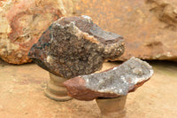 Natural Drusy Dolomite With Malachite On Hematite Matrix  x 4 From Kakanda, Congo - TopRock