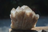 Natural Cascading White Phantom Smokey Quartz Clusters  x 3 From Luena, Congo - Toprock Gemstones and Minerals 