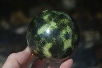 Polished Green Leopard Stone Spheres  x 2 From Zimbabwe - Toprock Gemstones and Minerals 