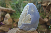 Polished Blue Lace Agate Standing Free Form x 1 From Nsanje, Malawi