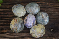 Polished Dendritic Opal Palm Stones  x 6 From Madagascar - Toprock Gemstones and Minerals 