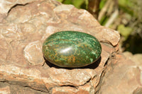 Polished Green Verdite Palm Stones  x 12 From Zimbabwe - TopRock