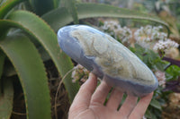 Polished Blue Lace Agate Standing Free Form x 1 From Nsanje, Malawi